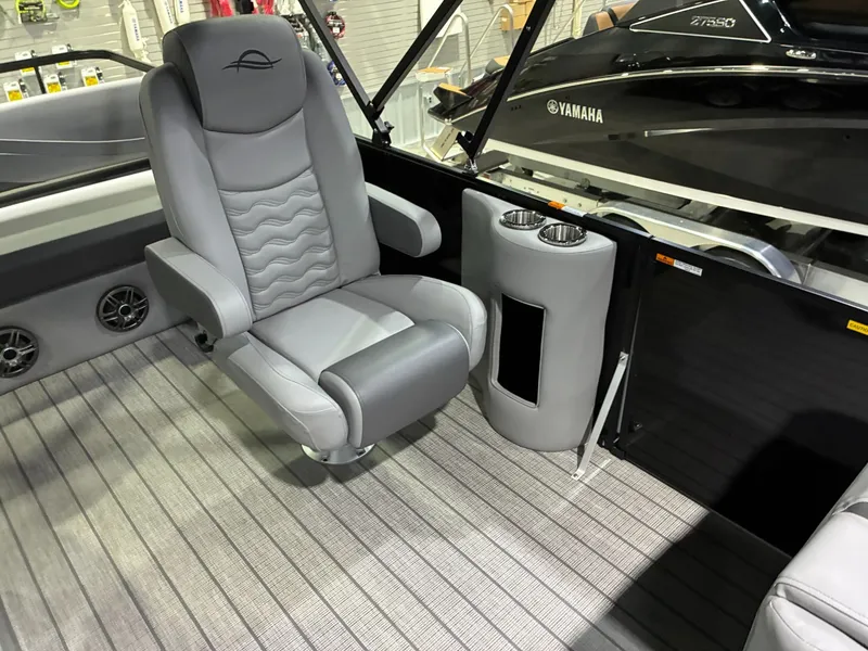 Slide: The Image of Interior of 2026 SunCatcher Fusion 324SL with gray seating. - 8