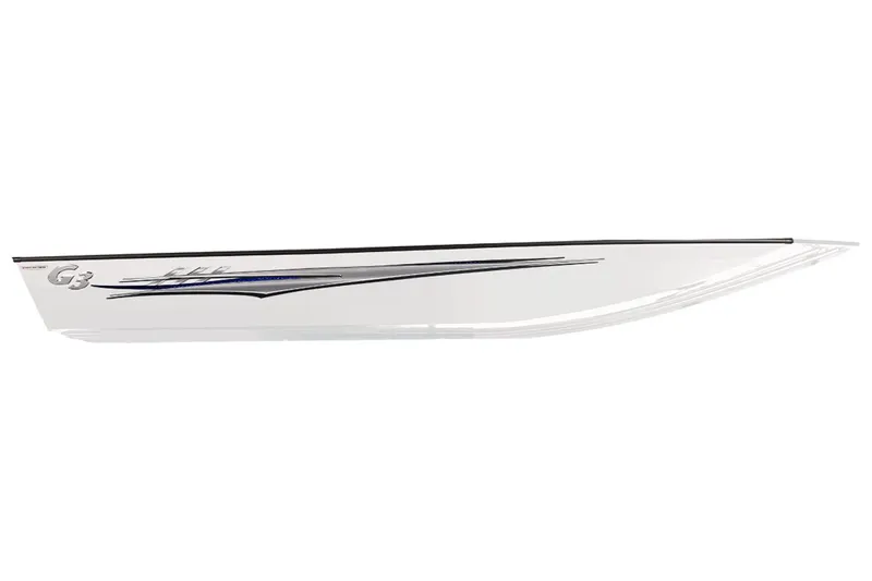 Slide: The Image of Side view of G3 Sportsman 1710 SE boat hull, 2026 model. - 17