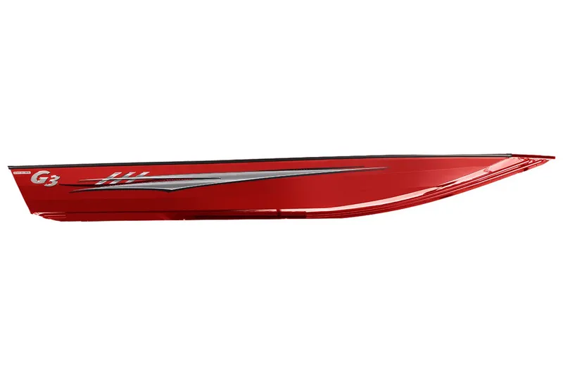 Slide: The Image of Red G3 Sportsman 1710 SE boat, side view, 2026 model. - 19