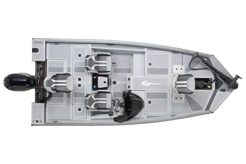 Slide: The Image of Top view of G3 Sportsman 1710 SE boat, 2026 model. - 21