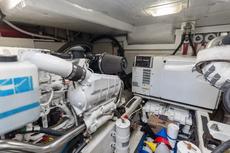 Slide: The Image of Engine room of 2007 Sabre 42 Hard Top Express with Onan Marine Genset. - 35