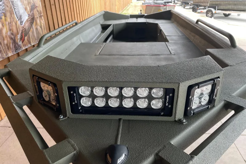 Slide: The Image of 2026 Reaper Boats 753 Timber Reaper with LED lights, rugged design. - 8