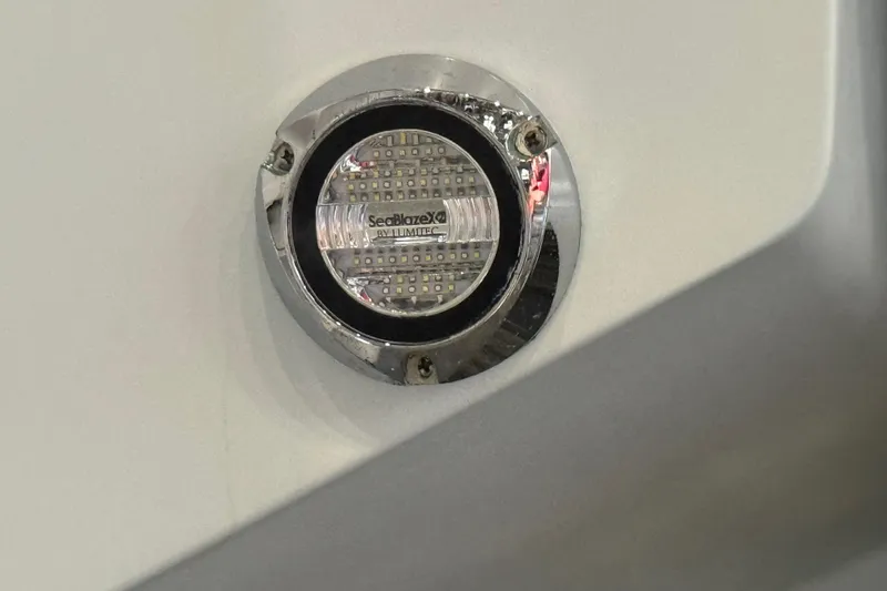 Slide: The Image of LED light fixture on a 2012 Jupiter 34 FS boat. - 12