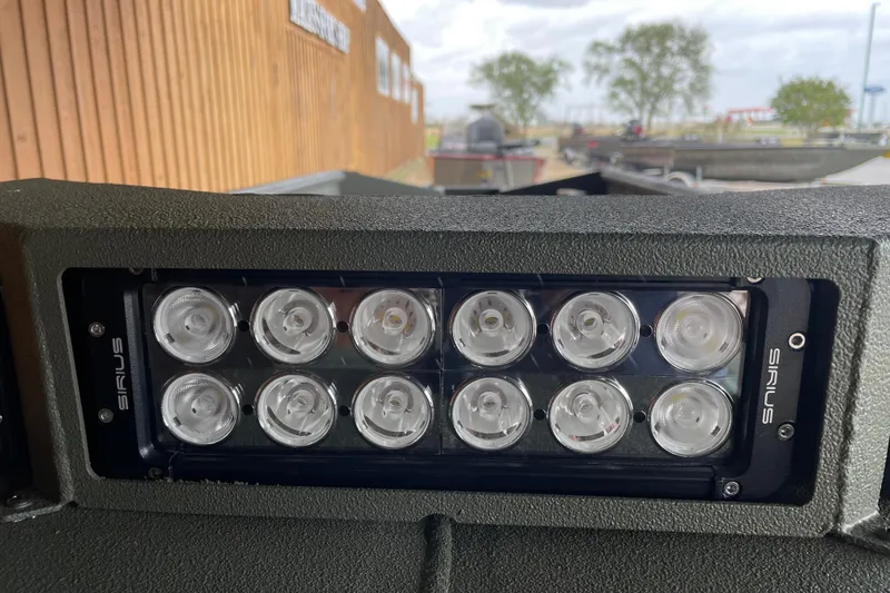 Slide: The Image of LED light panel on 2026 Reaper Boats 653 Timber Reaper, featuring Sirius branding. - 4