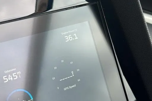 Slide: The Image of 2024 Cobalt R8 dashboard displaying odometer and engine hours. - 18