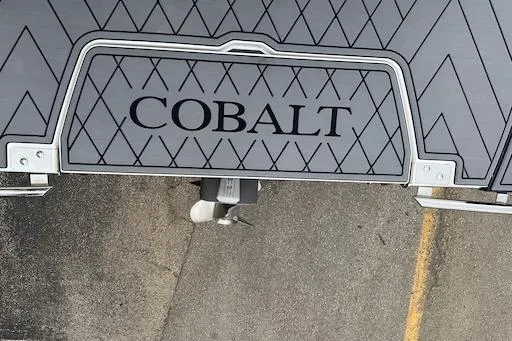 Slide: The Image of 2024 Cobalt R8 boat deck with diamond pattern design. - 7