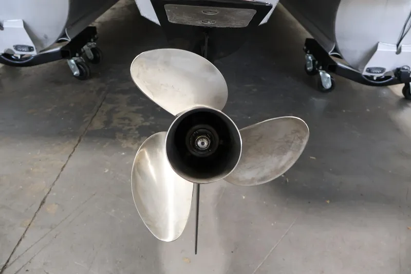 Slide: The Image of Propeller of 2025 Bentley Pontoons 223 Swingback, showcasing sleek design and engineering. - 39
