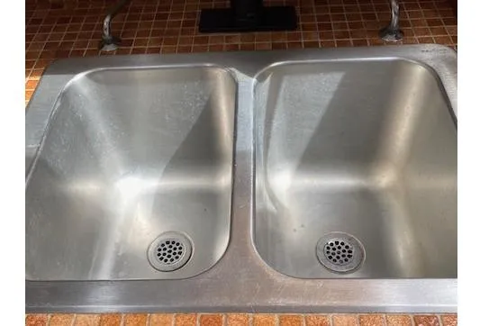 Slide: The Image of Stainless steel double sink on a Wauquiez 38 yacht, 1983 model. - 8