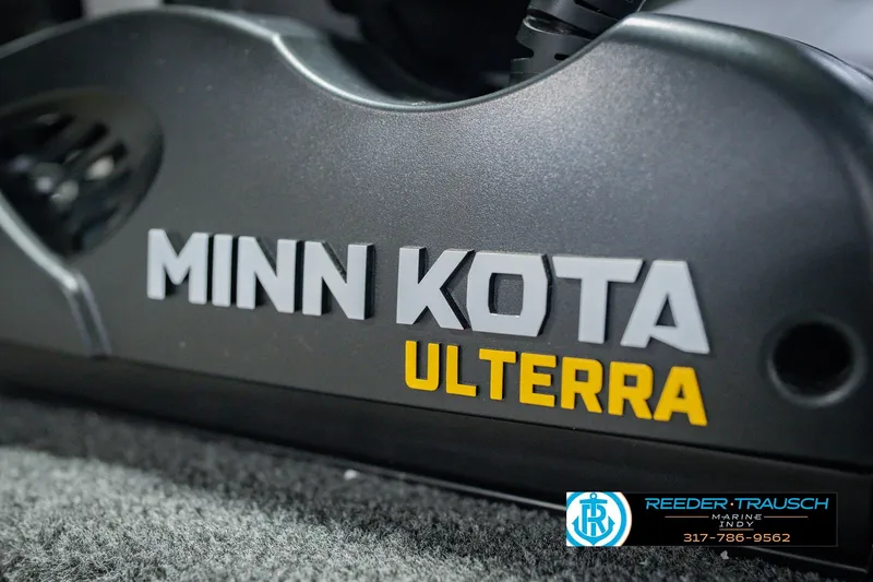 Slide: The Image of Minn Kota Ulterra motor on 2026 Lund 1775 Impact XS boat, Reeder Trausch Marine. - 57
