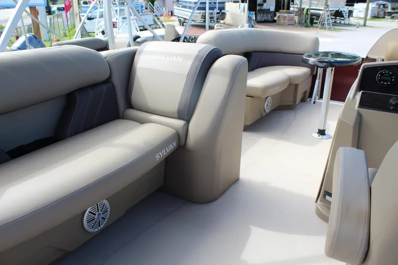 Slide: The Image of Luxurious interior of 2026 Sylvan Mirage Fish 820 Party Fish pontoon boat. - 3