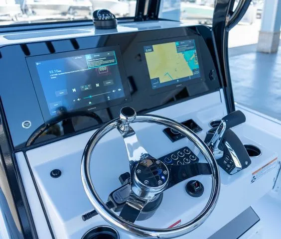 Slide: The Image of Sportsman Masters 247OE Bay Boat 2026 - 25