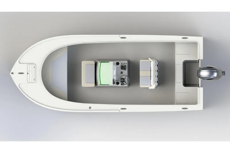 Slide: The Image of Manufacturer Provided Image: Top view of 2019 Parker 21 Special Edition boat with center console. - 23