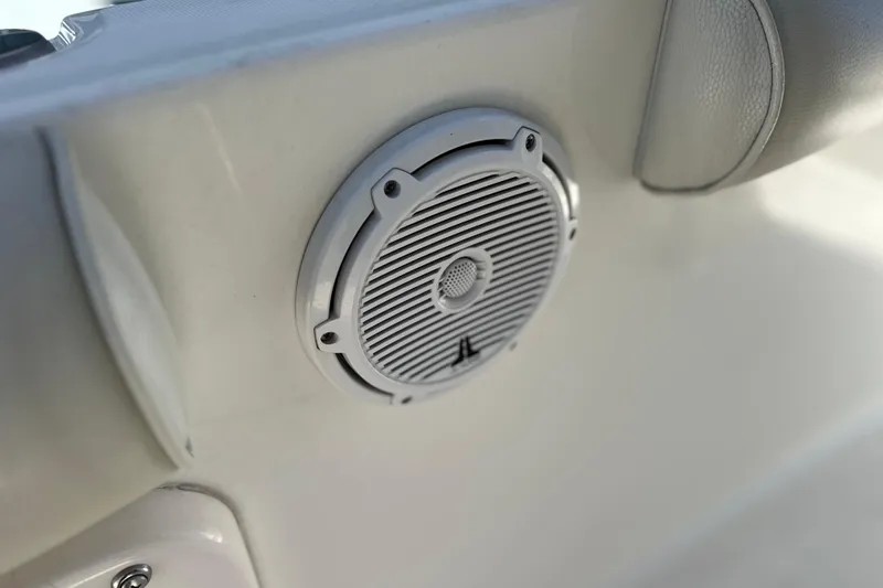 Slide: The Image of Boat speaker on a 2007 Century 2600 Center Console, close-up view. - 8