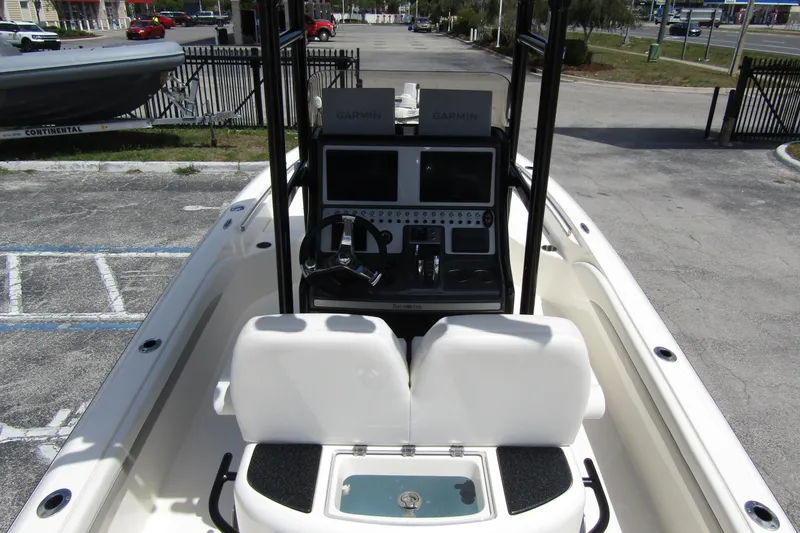Slide: The Image of 2023 ShearWater 260 Carolina Flare boat interior with Garmin navigation system. - 18