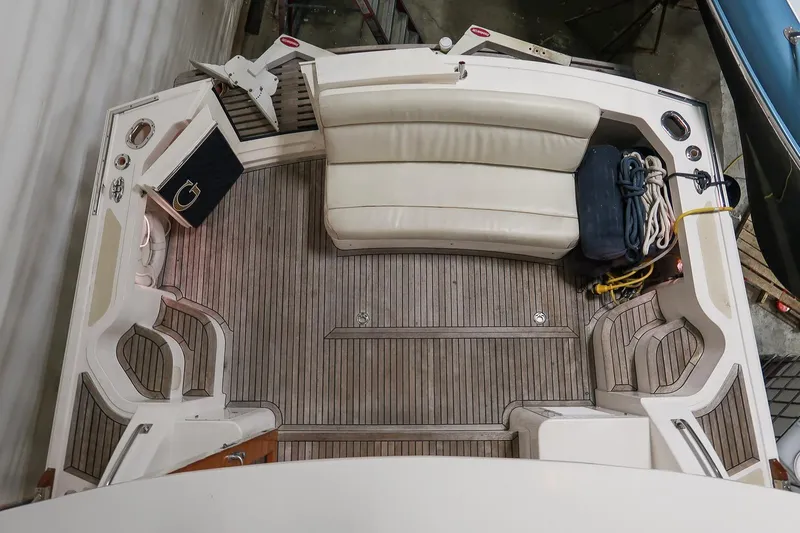 Slide: The Image of 2007 Grand Banks 39 Eastbay SX boat deck with seating and storage. - 8