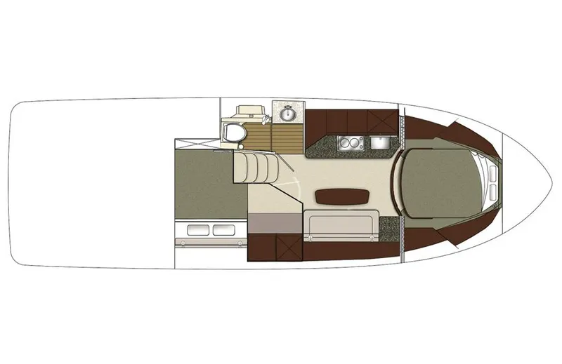 Slide: The Image of Manufacturer Provided Image: 2017 Sea Ray Sundancer 370 floor plan layout. - 17