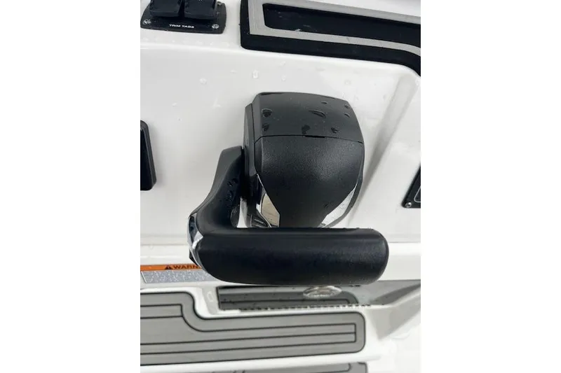 Slide: The Image of Throttle control on 2024 Sea Fox 248 Commander boat dashboard, close-up view. - 13