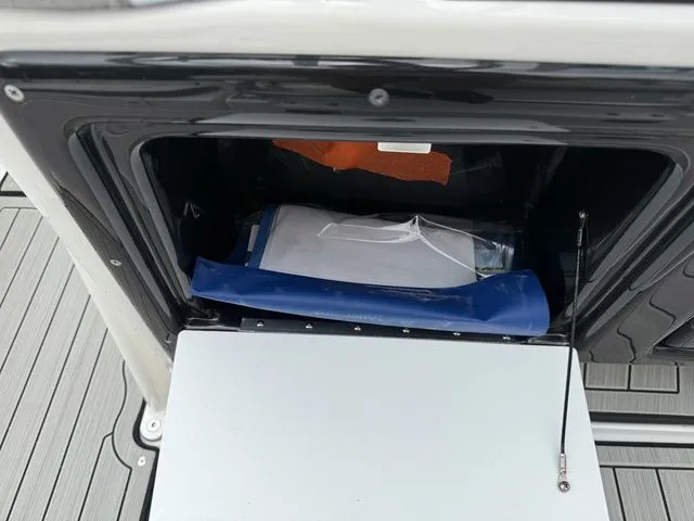 Slide: The Image of Storage compartment in Yamaha 195 FSH Sport boat, 2025 model. - 26