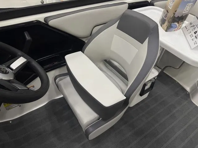 Slide: The Image of Interior of Yamaha SX190 boat, 2026 model, featuring modern seat design. - 13