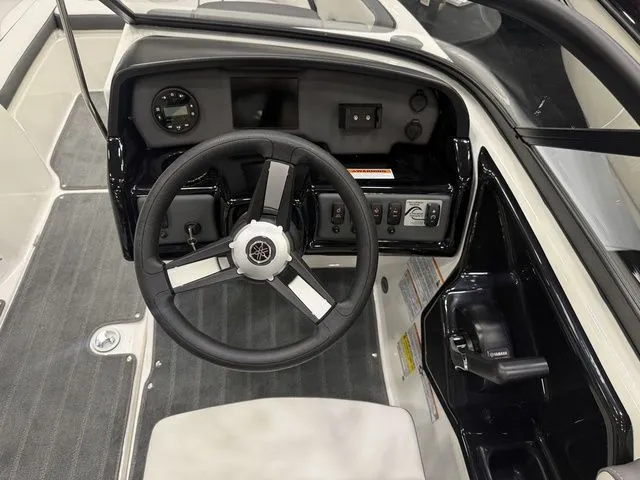Slide: The Image of Interior view of 2026 Yamaha SX190 boat cockpit with steering wheel. - 14