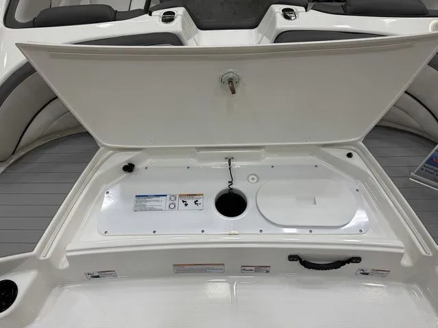 Slide: The Image of Interior view of 2026 Yamaha Boats SX190 storage compartment. - 5