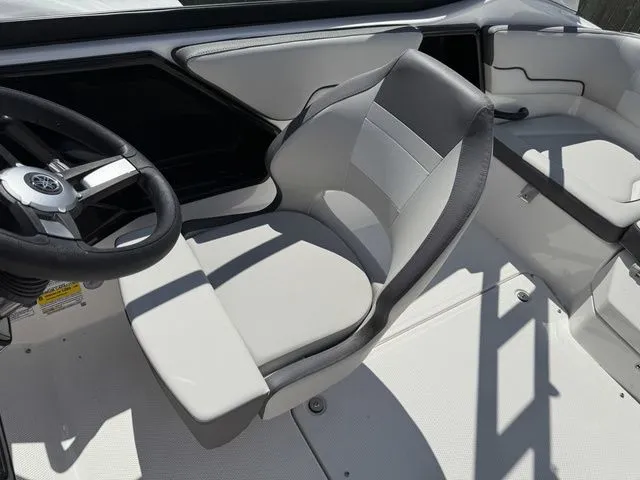 Slide: The Image of Interior of 2025 Yamaha Boats AR190 with modern seating design. - 16