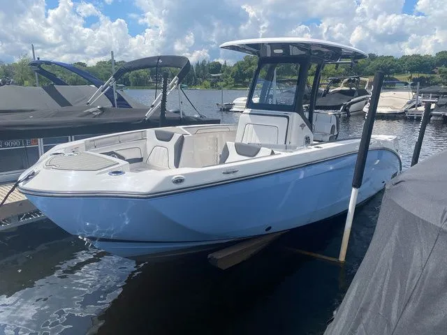 The Image of 2024 Yamaha Boats 255 FSH Sport H on a lake. - 1