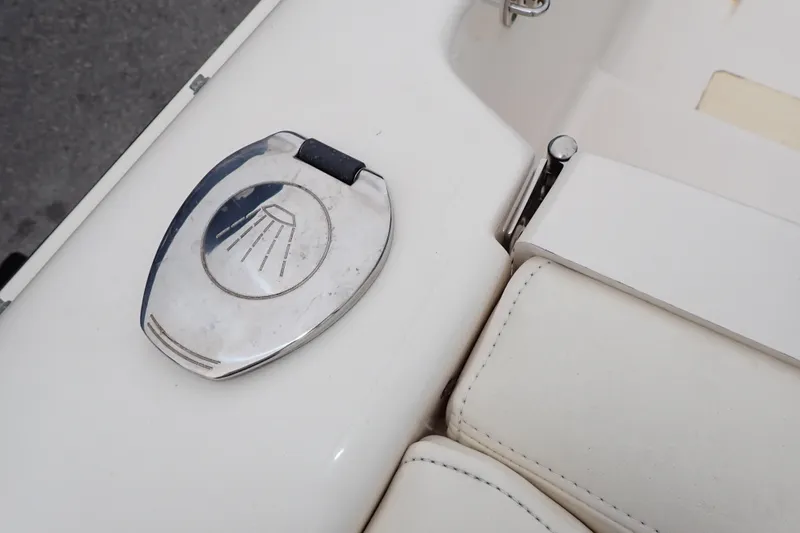 Slide: The Image of 2016 Grady-White Freedom 275 boat detail with stainless steel shower cover. - 85