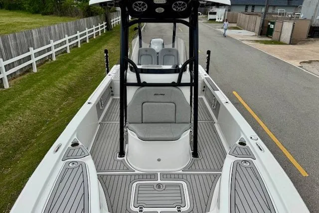 Slide: The Image of 2020 Sea Pro 248 Bay boat with spacious deck and modern design. - 16