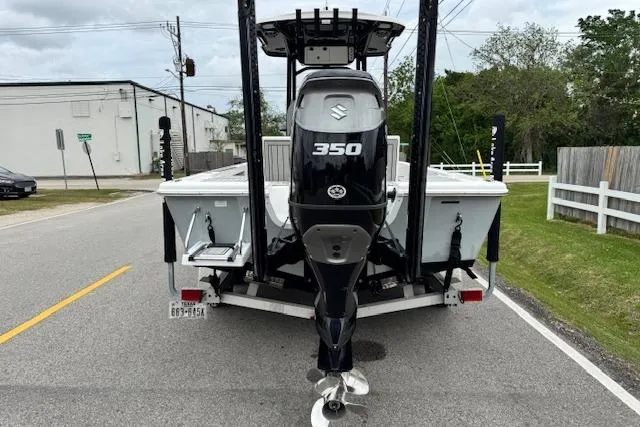 Slide: The Image of 2020 Sea Pro 248 Bay boat with Suzuki 350 engine on a trailer. - 3