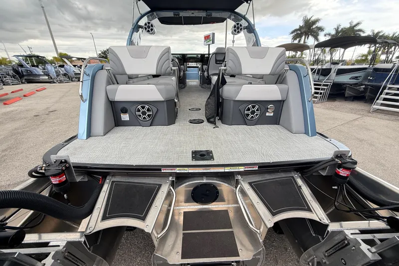 Slide: The Image of 2026 Avalon 2 boat interior with plush seating and modern design. - 17