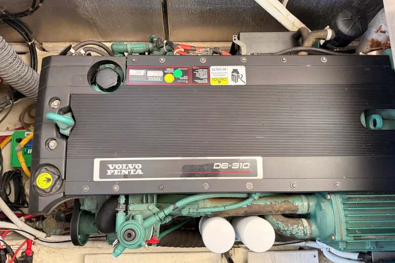 Slide: The Image of Volvo Penta D6-310 engine in a 2005 Carver 41 Cockpit Motor Yacht. - 35