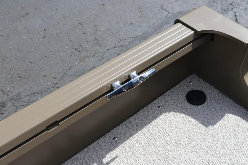 Slide: The Image of 2026 Smoker Craft Freedom 160 TL boat interior detail with cleat and textured flooring. - 21