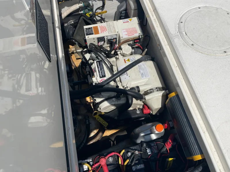Slide: The Image of Engine compartment of a 2006 Fountain 33 Sport Fisherman boat. - 22
