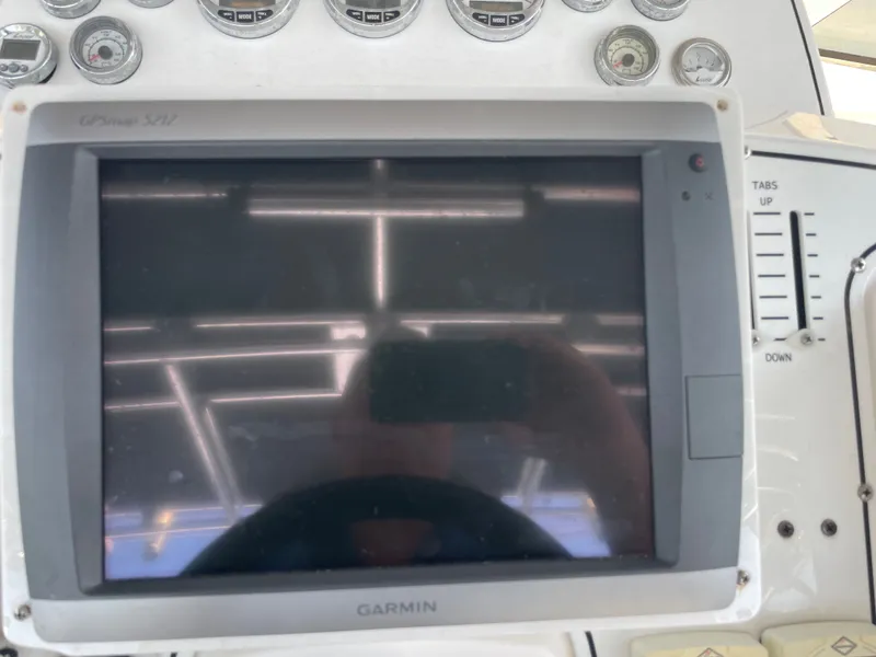 Slide: The Image of Garmin GPS display on a 2006 Fountain 33 Sport Fisherman. - 34