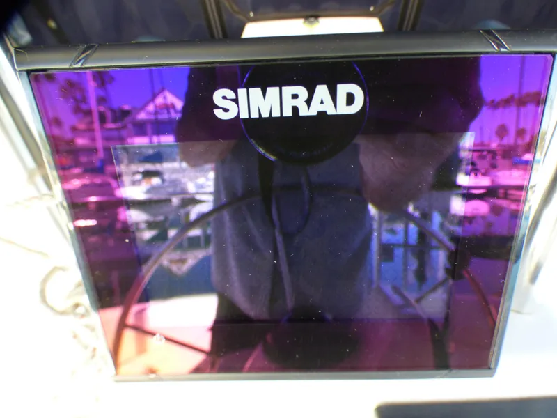 Slide: The Image of Simrad display on a 1998 Hunter 34 sailboat. - 16