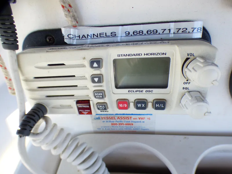Slide: The Image of Standard Horizon radio on Hunter 34 boat, year 1998. - 19