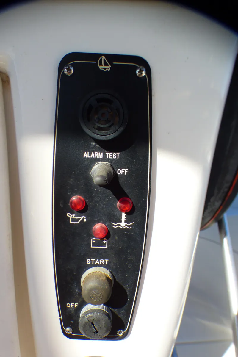 Slide: The Image of Control panel of a 1998 Hunter 34 sailboat. - 46