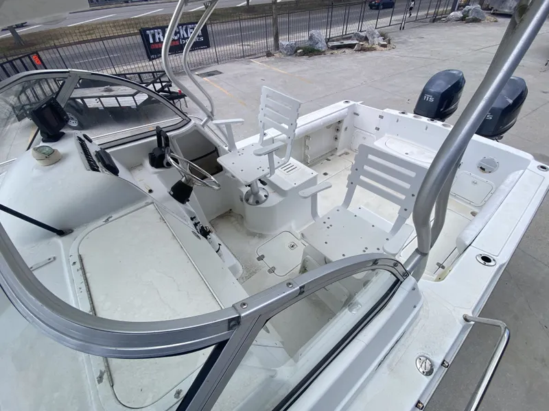 Slide: The Image of Interior view of a 2006 Polar 2300 WA boat with helm. - 5