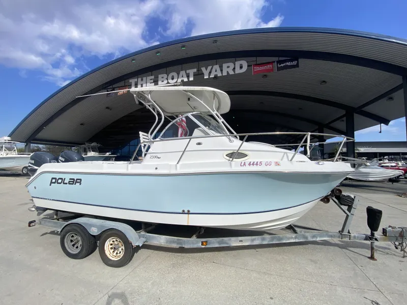 Slide: The Image of 2006 Polar 2300 WA boat on trailer at The Boat Yard. - 8