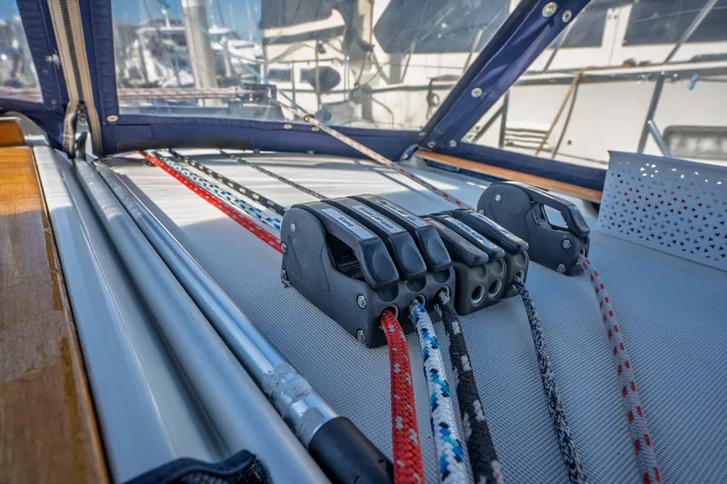 Slide: The Image of Line stopper clutcch cleats on starboard coachroof. - 34