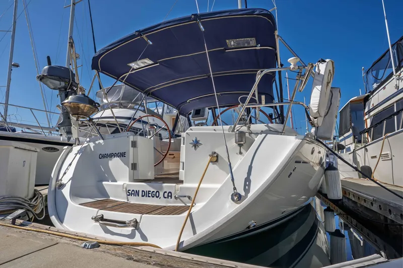Slide: The Image of 2003 Jeanneau Sun Odyssey 45.2 sailboat docked in San Diego marina. - 7