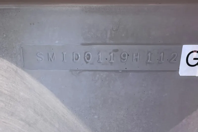 Slide: The Image of Hull identification number on 2012 SouthWind 212 SD boat. - 25