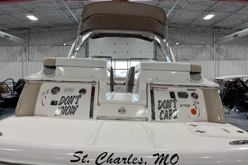 Slide: The Image of 2015 Regal 2700 Bowrider boat in indoor storage, St. Charles, MO. - 5