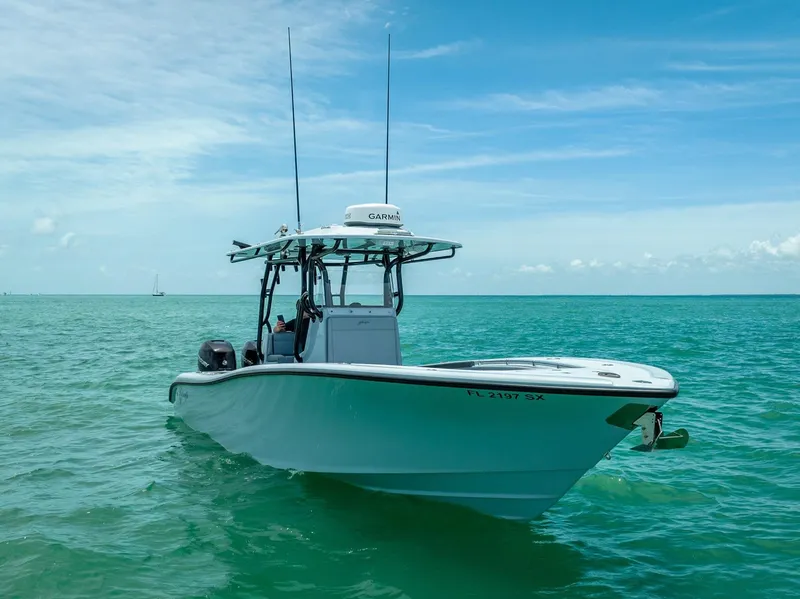 Slide: The Image of 2021 Yellowfin 29 Offshore boat on calm sea. - 3