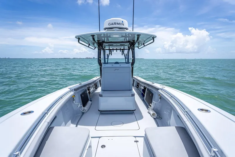 Slide: The Image of 2021 Yellowfin 29 Offshore boat on open sea. - 37