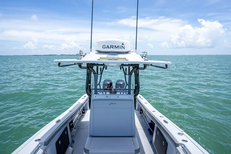 Slide: The Image of 2021 Yellowfin 29 Offshore boat on open sea. - 38