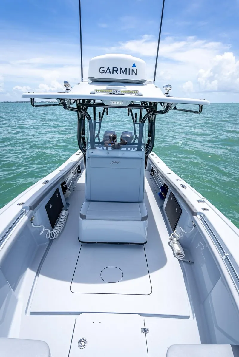 Slide: The Image of 2021 Yellowfin 29 Offshore boat on open sea. - 40