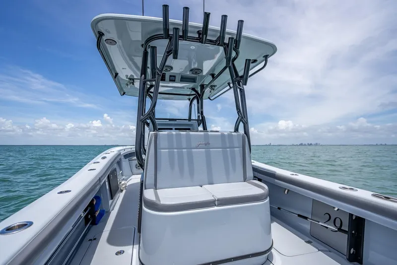 Slide: The Image of 2021 Yellowfin 29 Offshore boat on open sea. - 41