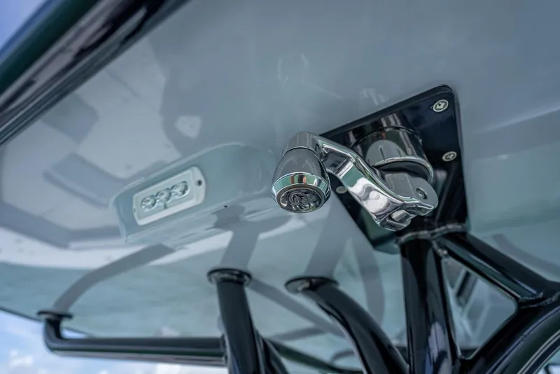 Slide: The Image of Close-up of 2021 Yellowfin 29 Offshore boat deck. - 48